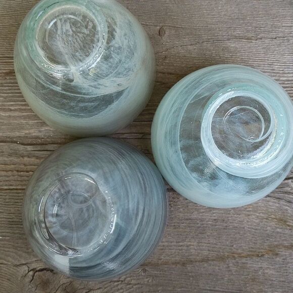 Ecoglass Votive Candle Holders Swirl Recycled Glass Eco-friendly Home Decor - Picture 13 of 17